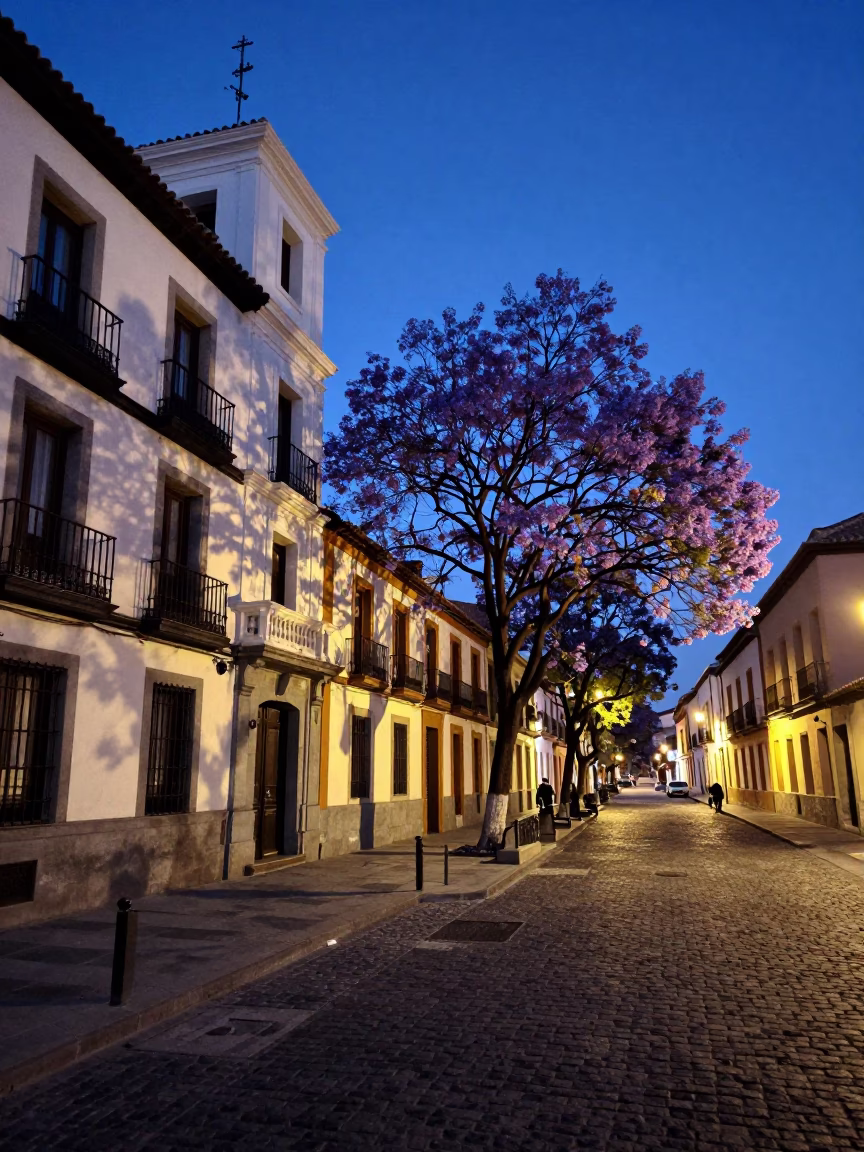Photography in Madrid at Blue Hour in in Madrid, Spain