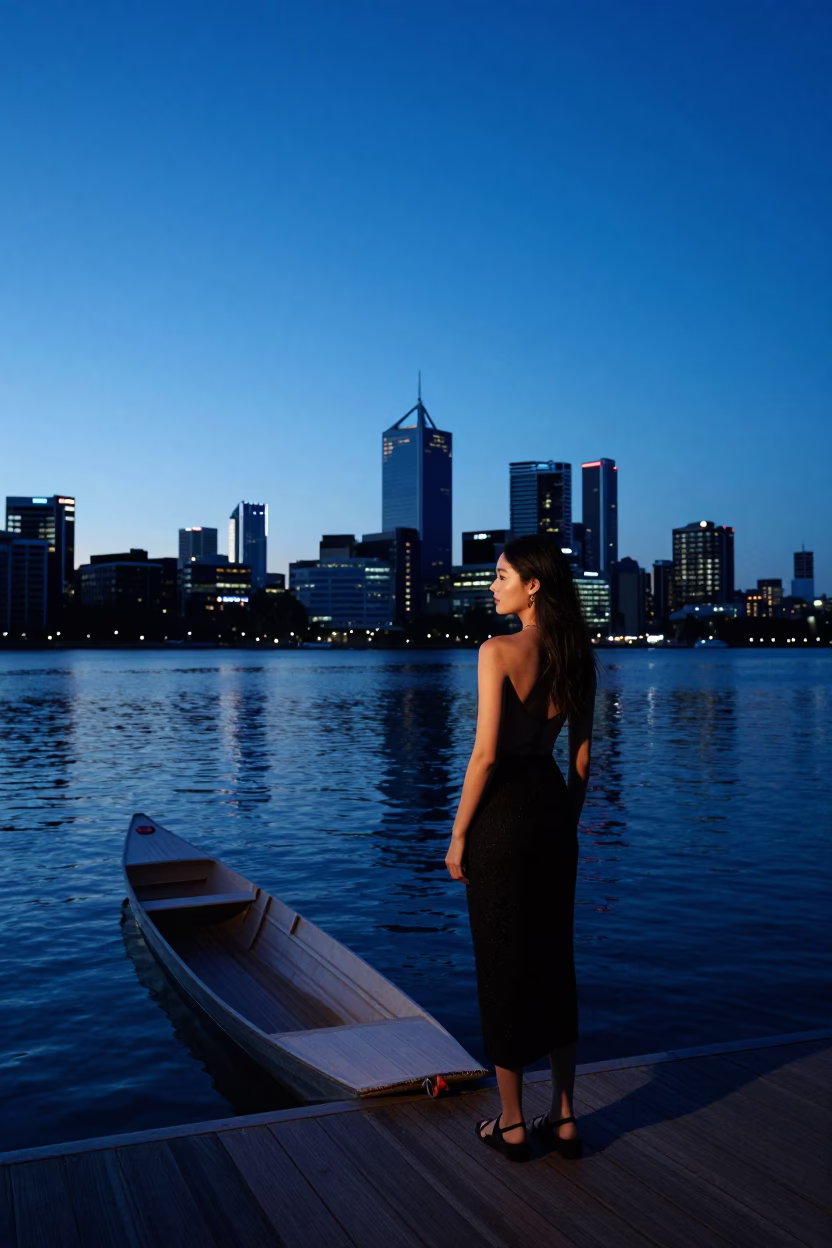 Photography in Perth at Blue Hour in in Perth, Western Australia, Australia