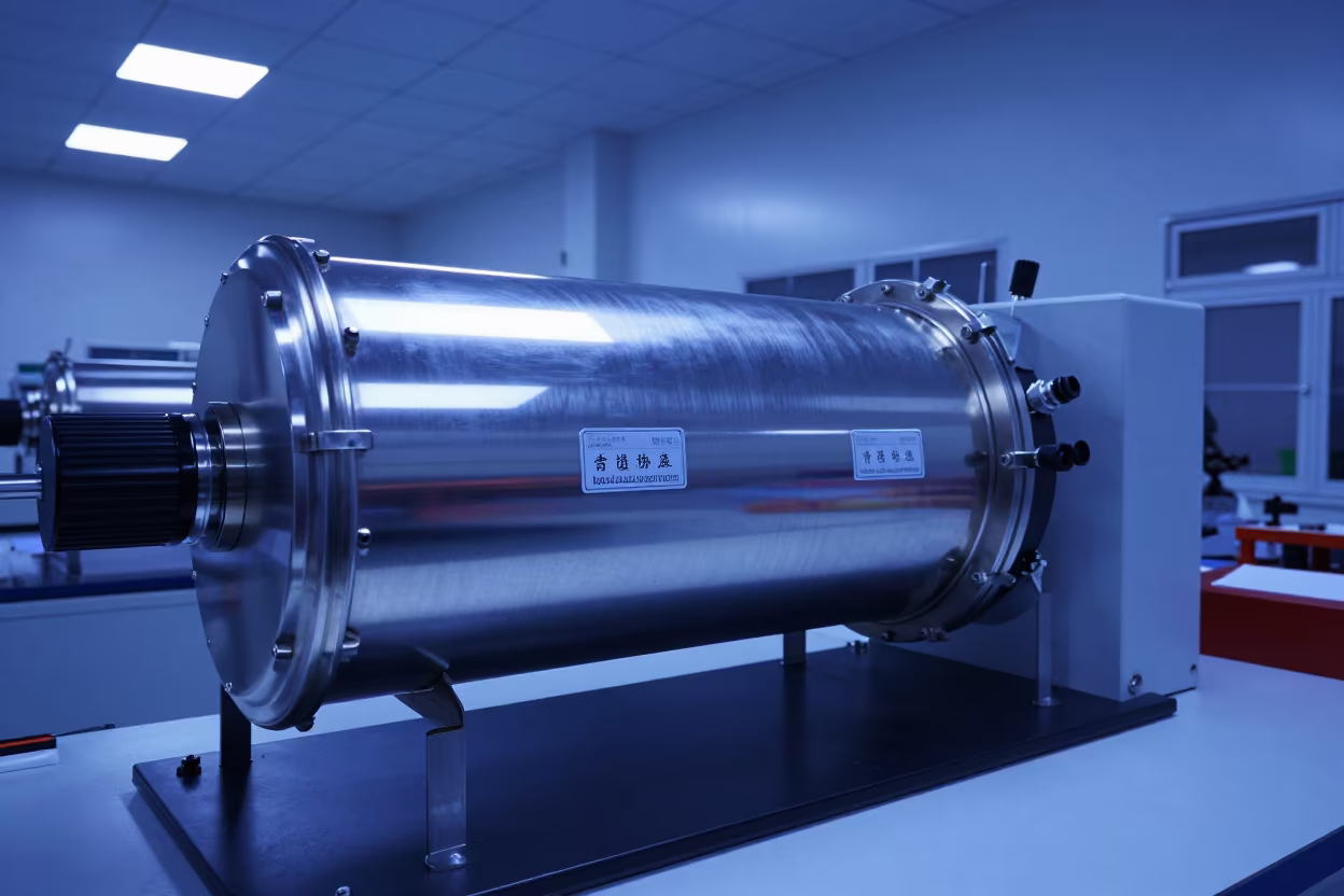 Physics Lab Vacuum Chamber Reflecting Ceiling Grid in at an engineering workbench near Hohhot