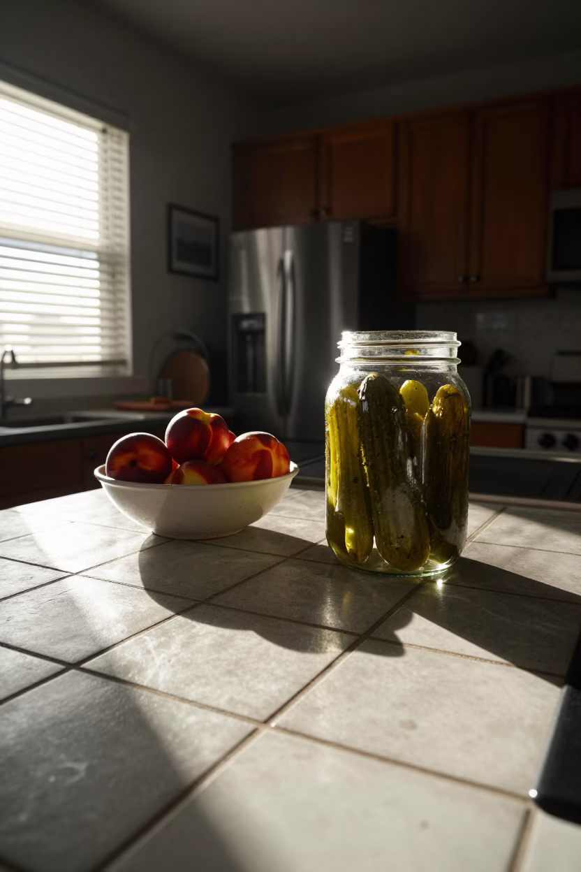 Pickle Jar at The Early Evening Light in Los Angeles in in Los Angeles, California, United States