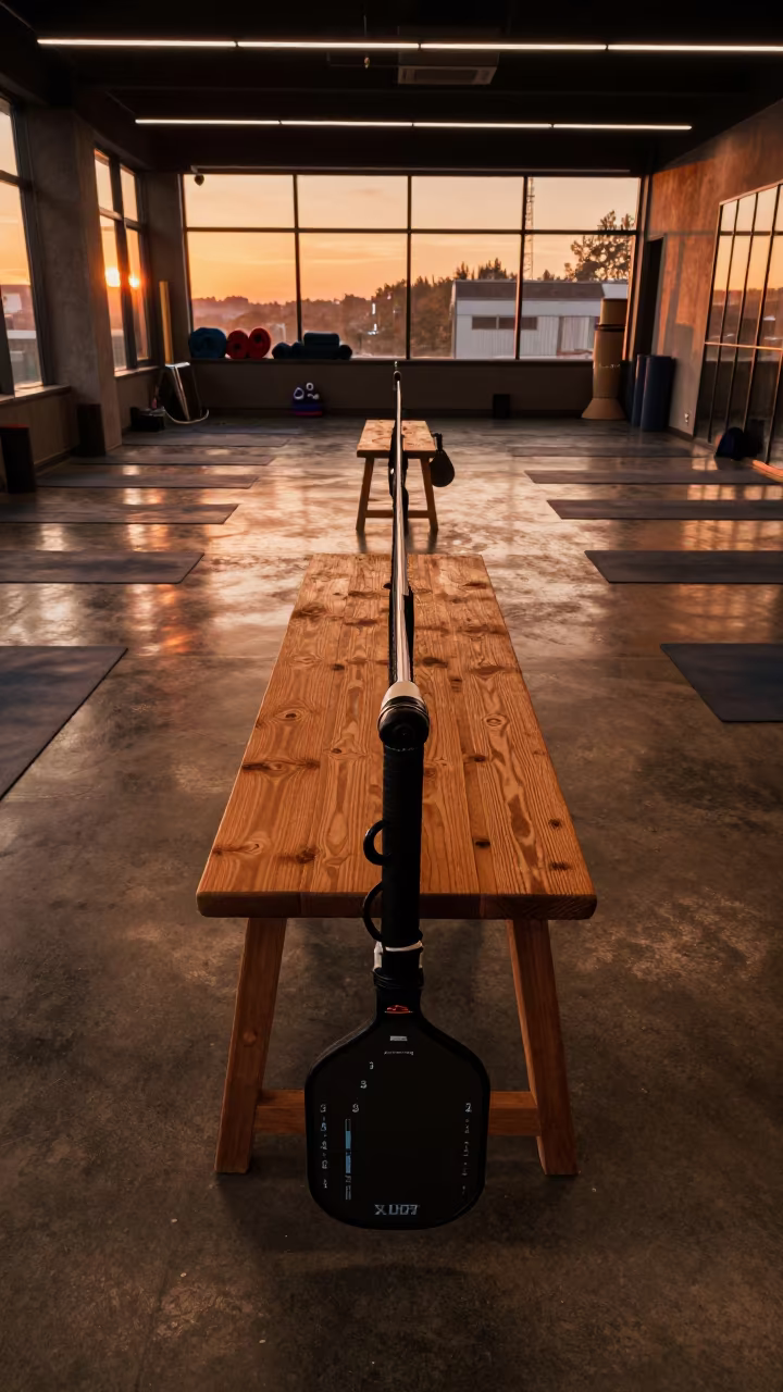 Pickleball Gauge in Amber Yoga Studio Light in inside a yoga studio before the session begins in Lanzhou