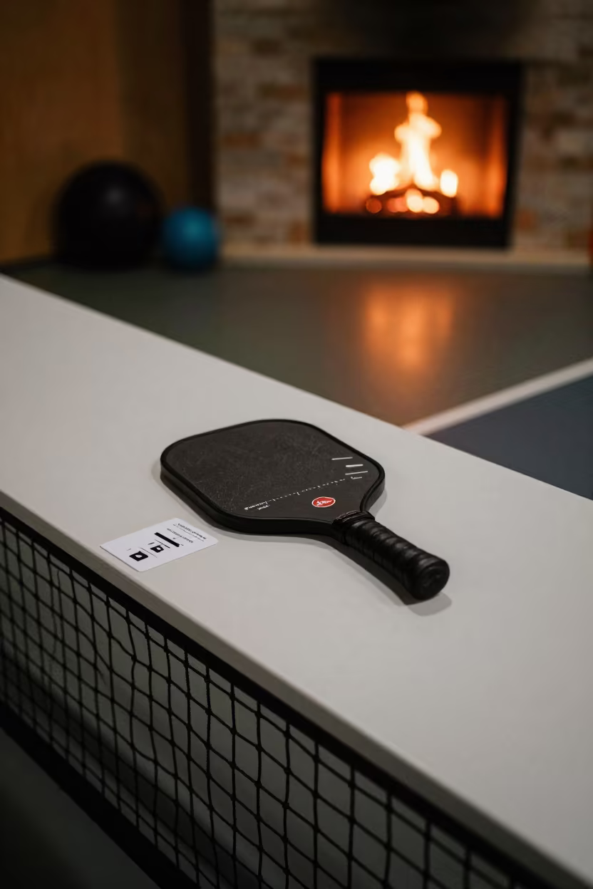 Pickleball Gauge on Gym Desk at Midnight in at a gym check-in desk in Angers
