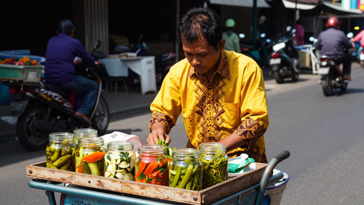 Pickled Vegetables in Yogyakarta in in Yogyakarta, Indonesia