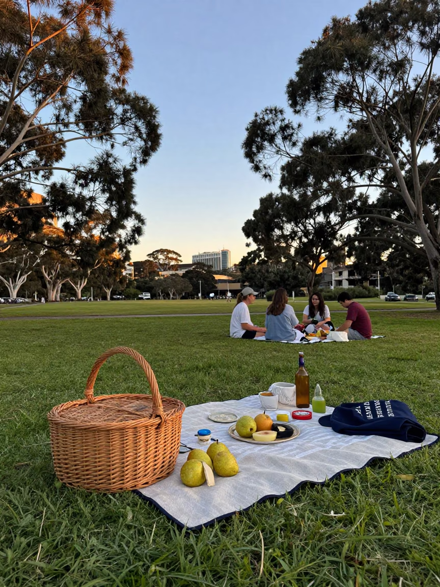 Picnic Scene in Adelaide in in Adelaide, South Australia, Australia
