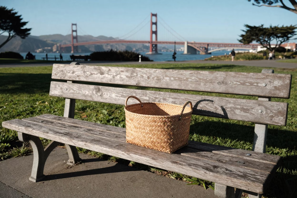 Picnic Scene in San Francisco at The Early Afternoon Light in in San Francisco, California, United States