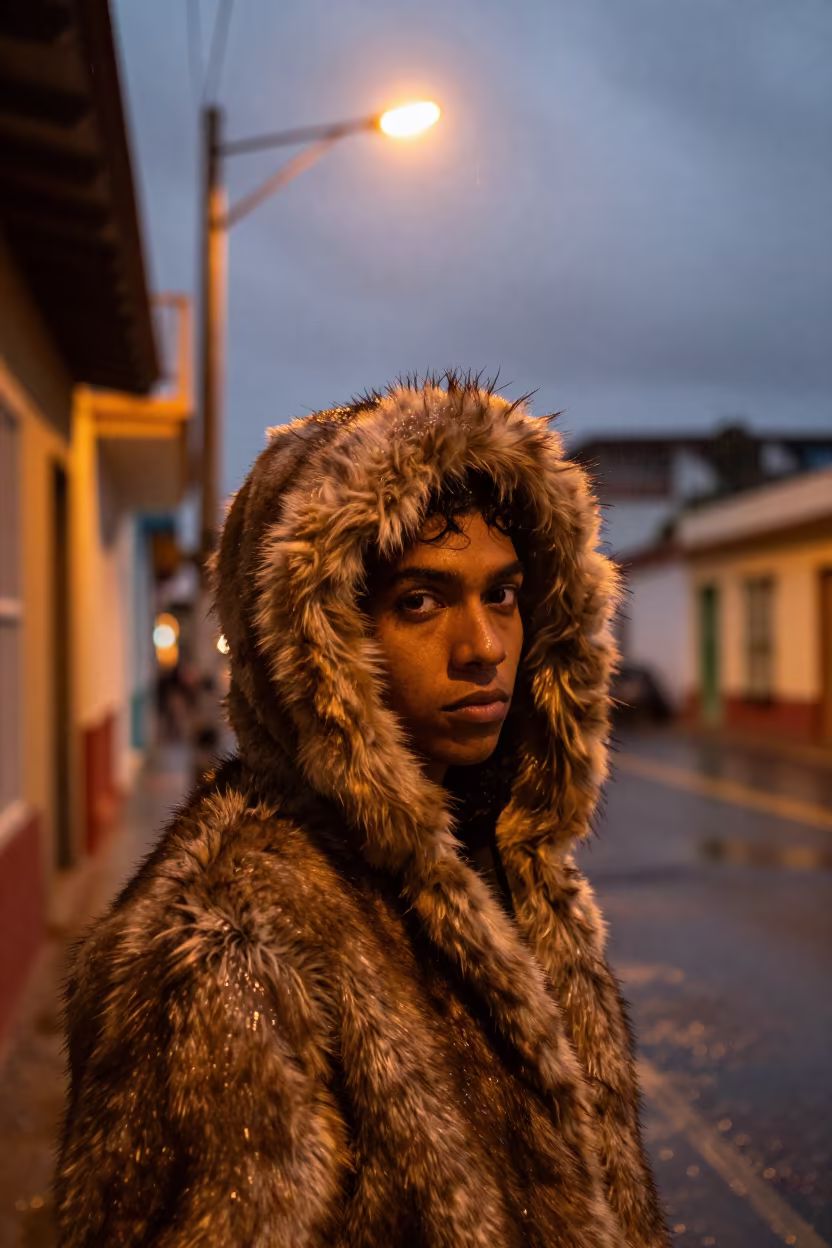 Piercing Eyes in Barranquilla Blue Light in near Barranquilla
