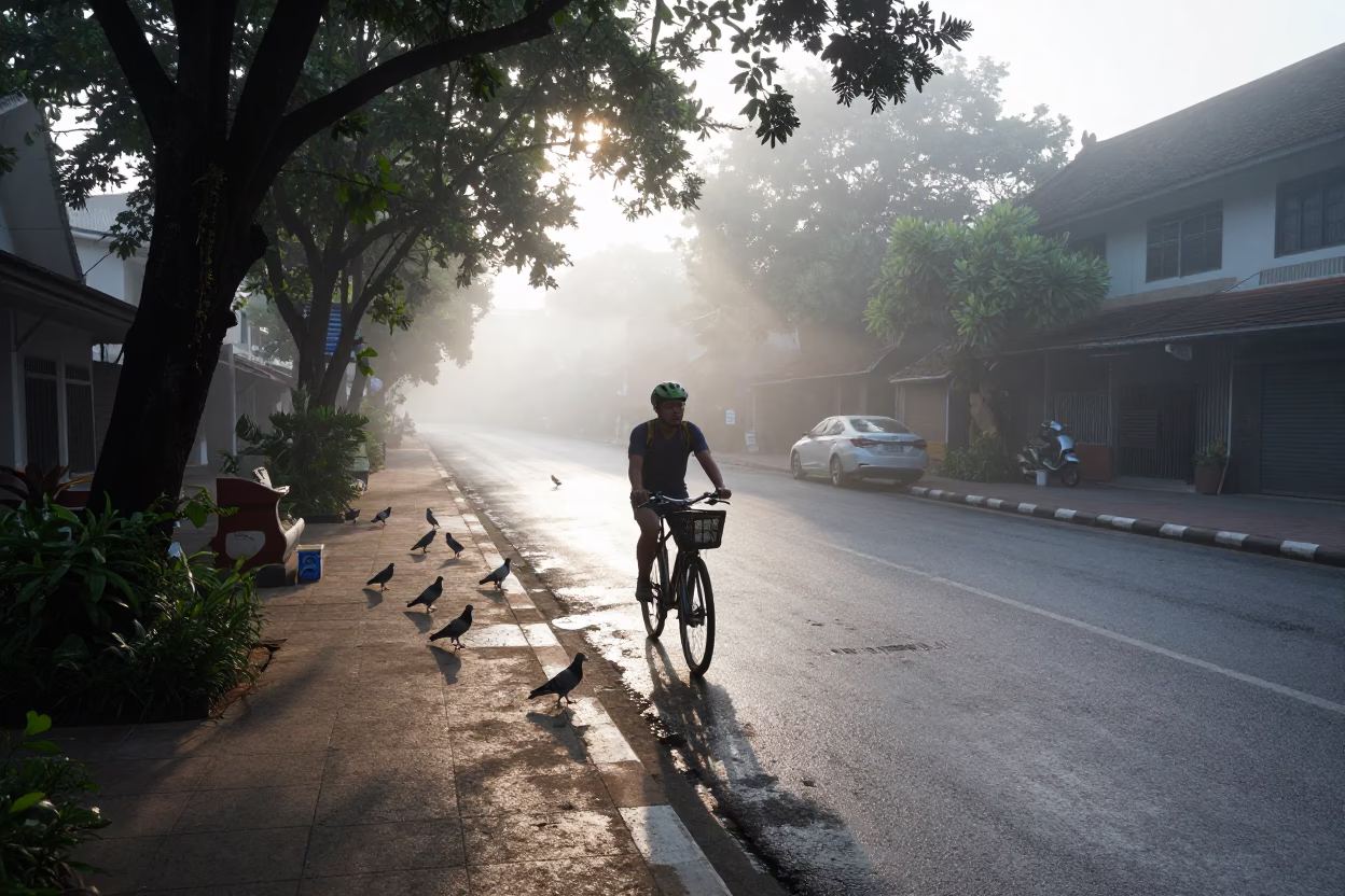 Pigeons in Chiang Mai in in Chiang Mai, Thailand