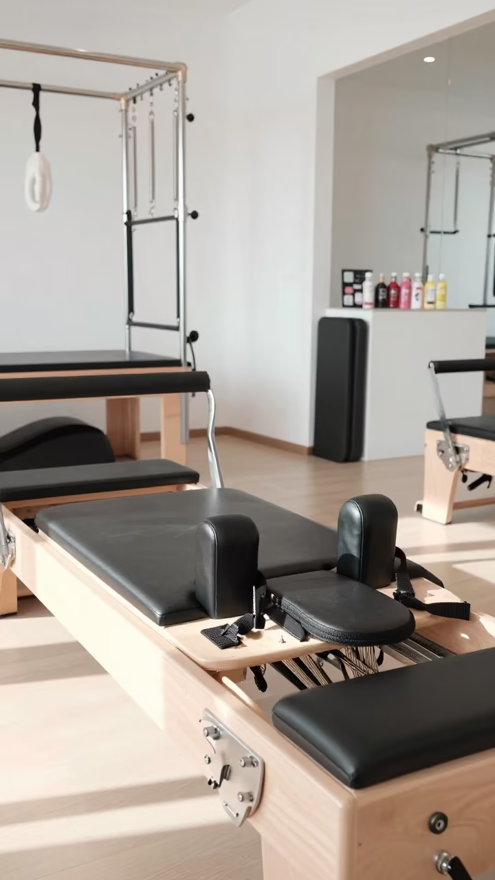 Pilates Reformer Screw Caddy Shenzhen Studio in at a gym check-in desk in Shenzhen