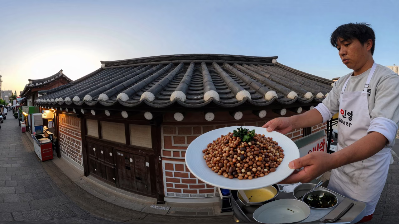 Pinto Plate in Seoul at First Light Of Dawn in in Seoul, South Korea
