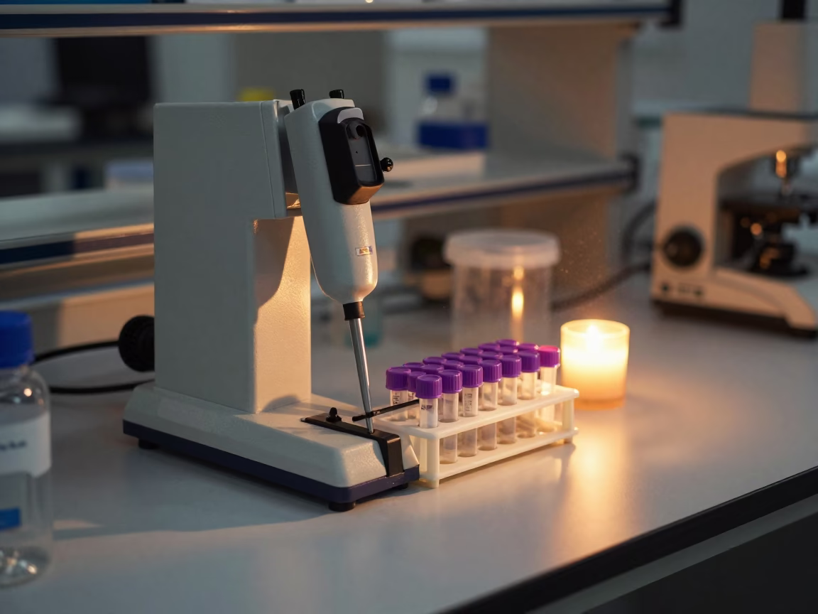 Pipette Carousel Violet Caps Lab in inside a university research lab in Damaturu
