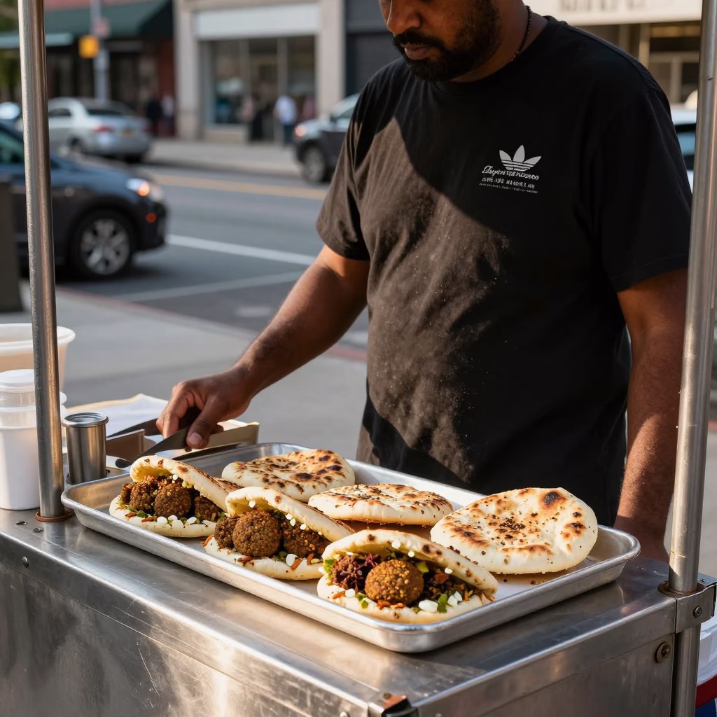 Pita Sandwiches in Chicago at The Early Afternoon Light in in Chicago, Illinois, United States