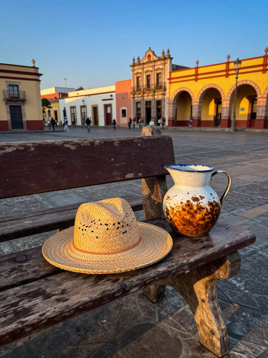 Pitcher at Evening Light in in Merida, Mexico