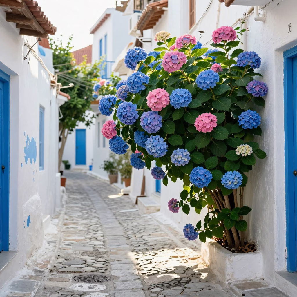 Plaka Alleyway in Athens at The Early Afternoon Light in in Athens, Greece