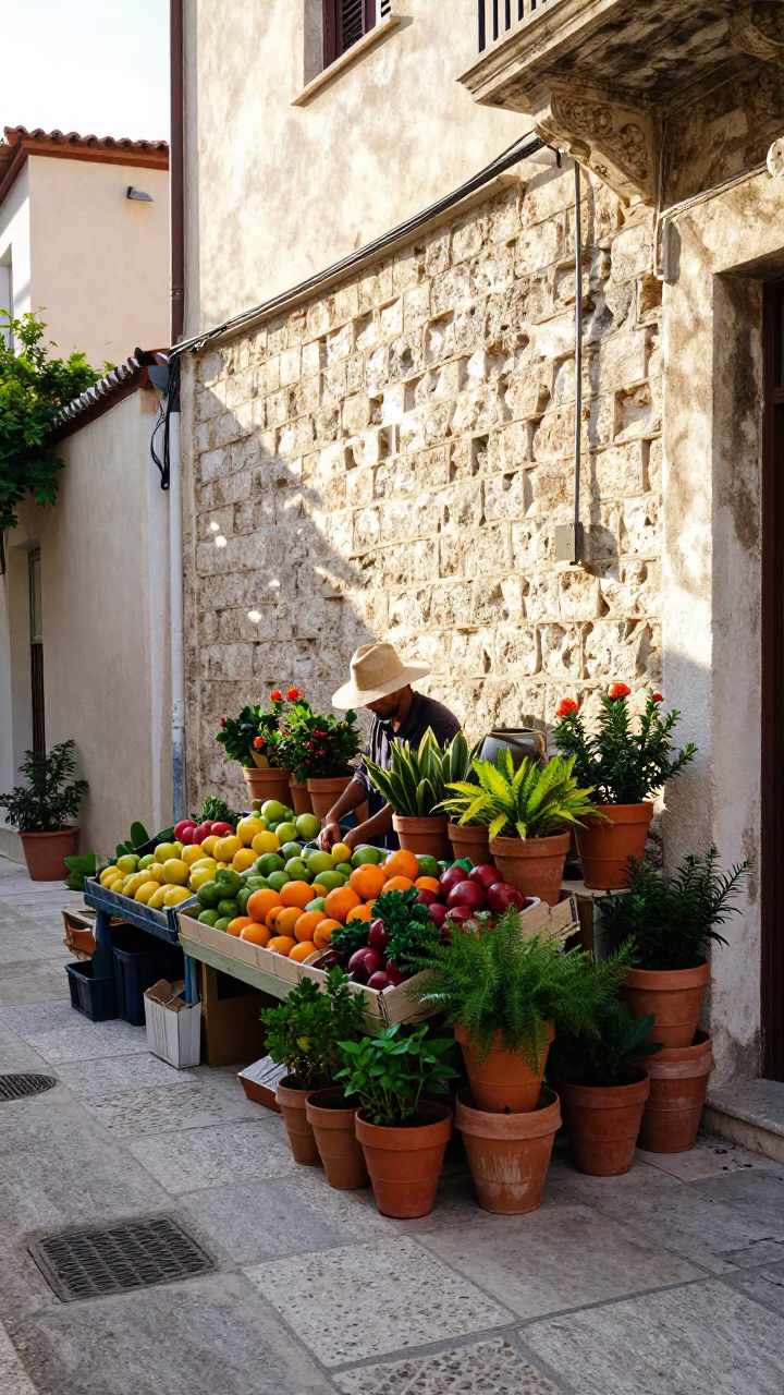 Plant Pots in Athens in in Athens, Greece