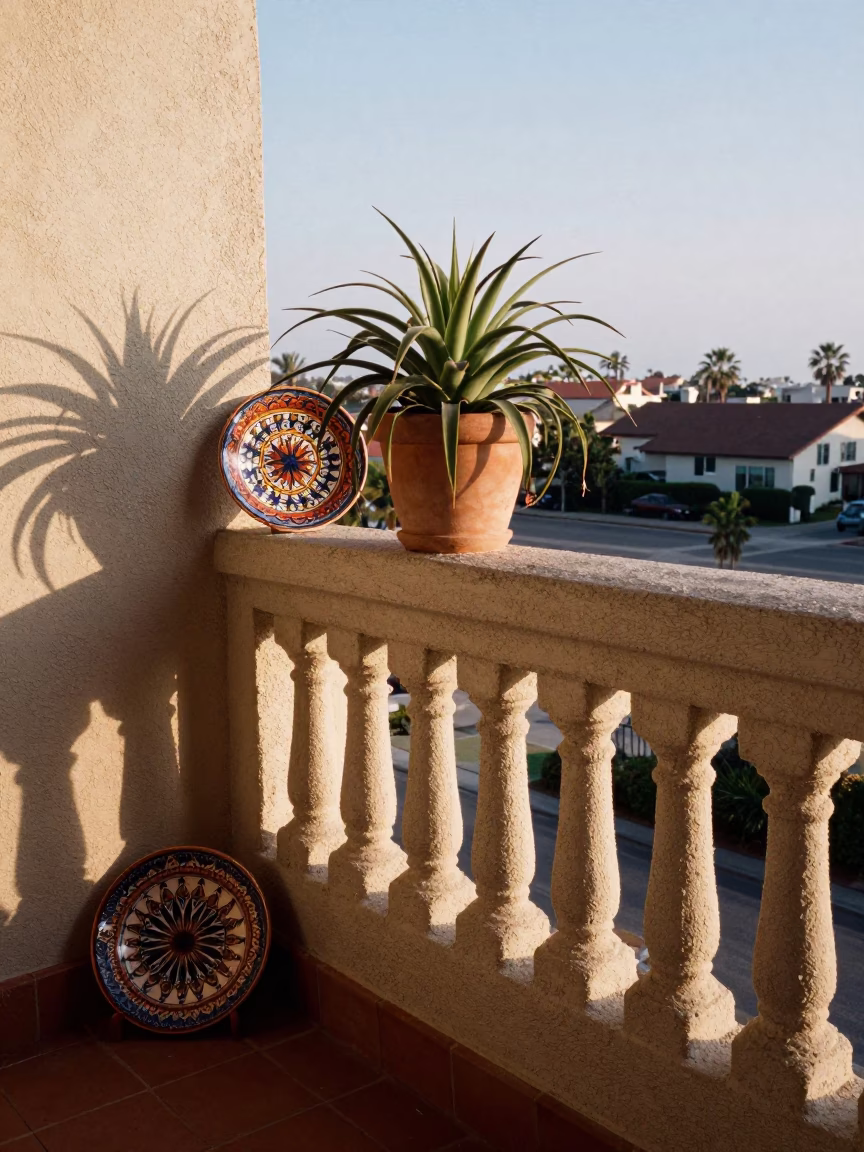 Plant Tillandsia in San Diego at As First Light Reaches The Scene in in San Diego, California, United States