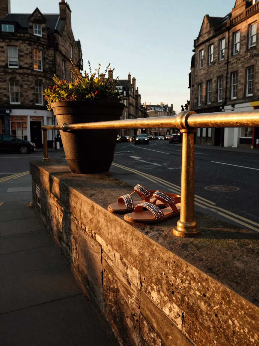 Planter in Edinburgh at Golden Hour in in Edinburgh, United Kingdom