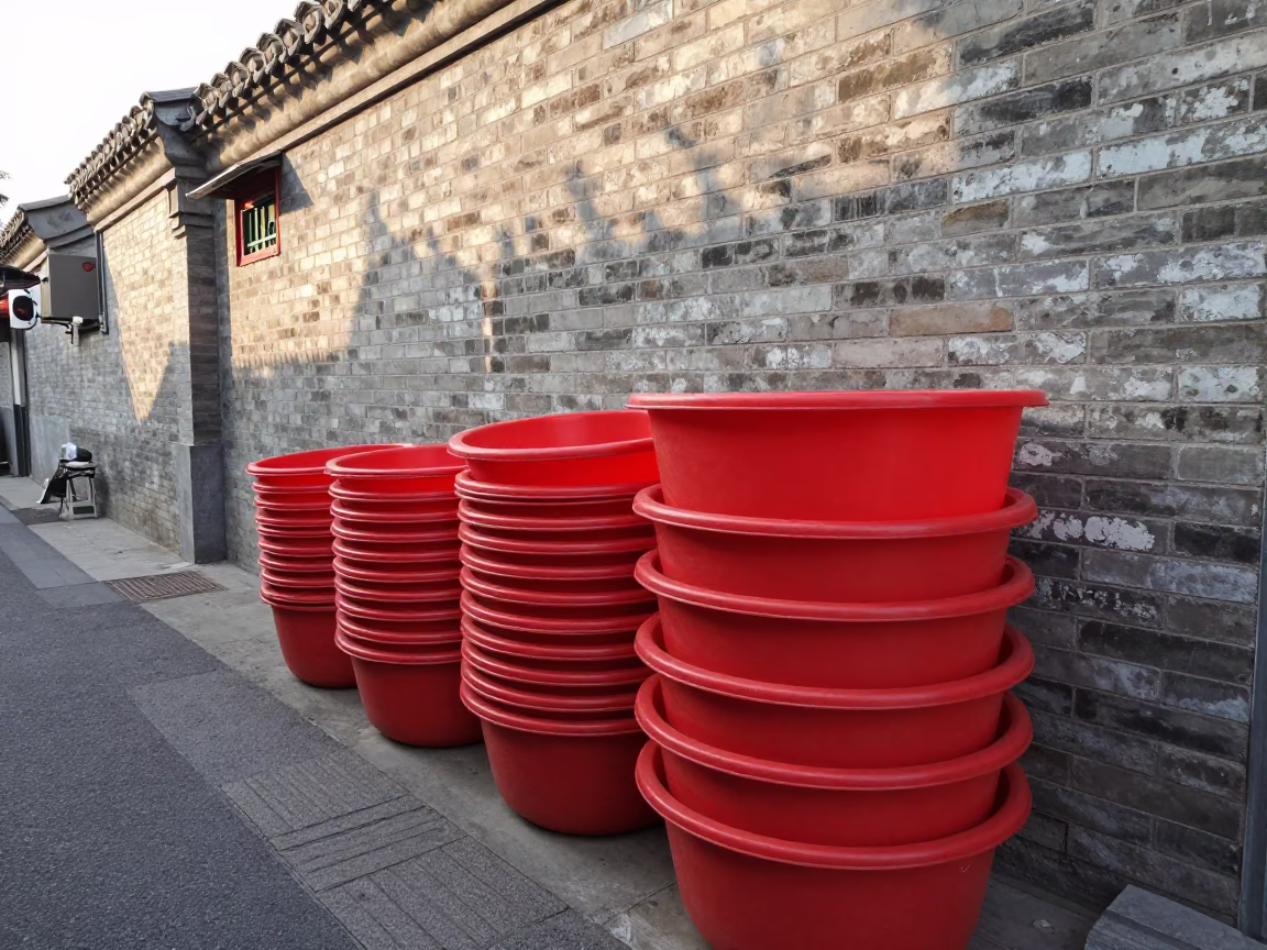 Plastic Basins in Beijing in in Beijing, China