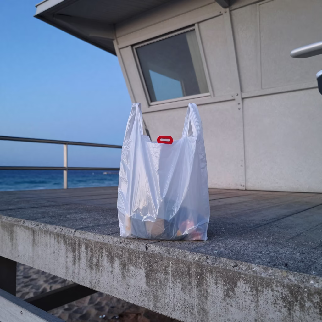 Plastic Shopping Bag in Sydney in in Sydney, Australia