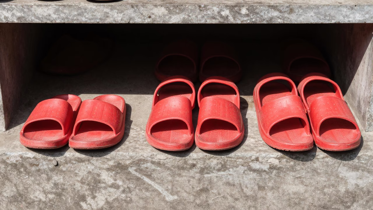 Plastic Slippers in Bangkok in in Bangkok, Thailand