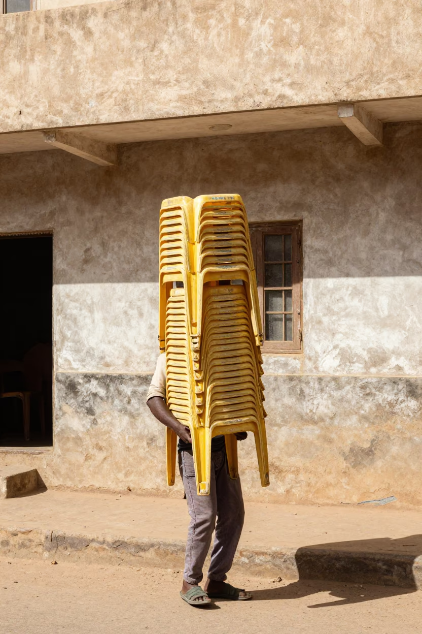 Plastic Stools in Dakar in in Dakar, Senegal