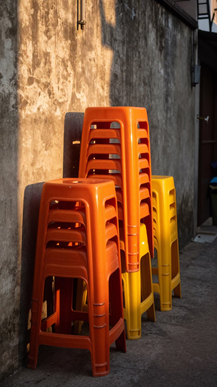 Plastic Stools in Denpasar in in Denpasar, Indonesia