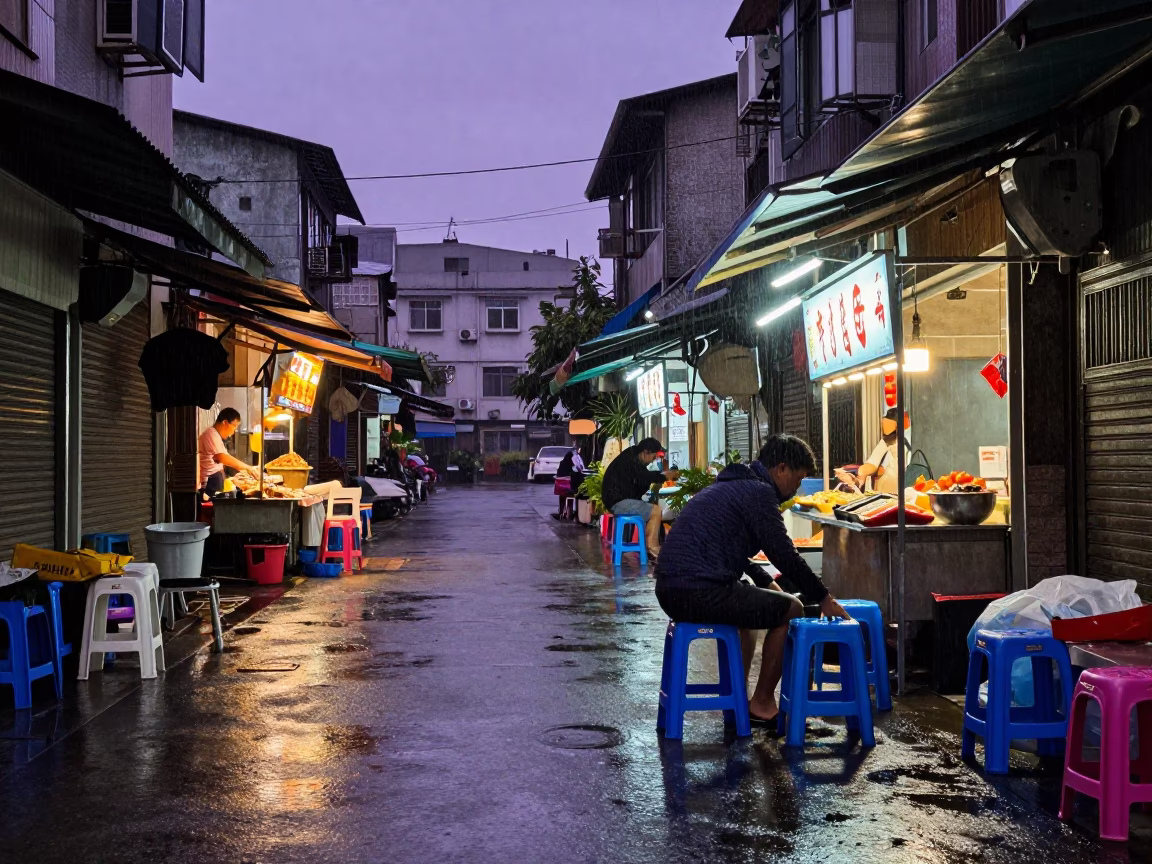 Plastic Stools in Kaohsiung in in Kaohsiung, Taiwan