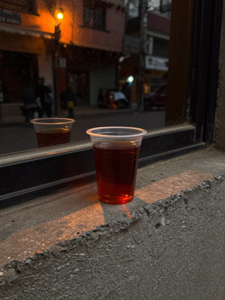 Plastic Teacup in Kathmandu in in Kathmandu, Nepal