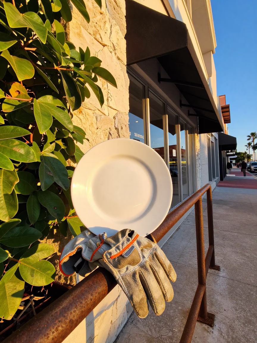 Plate at Golden Hour in Miami in in Miami, Florida, United States