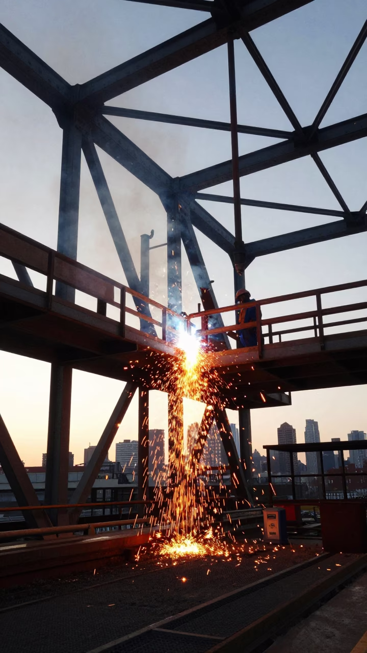 Platform City just after sunrise in New York in in New York, New York, United States