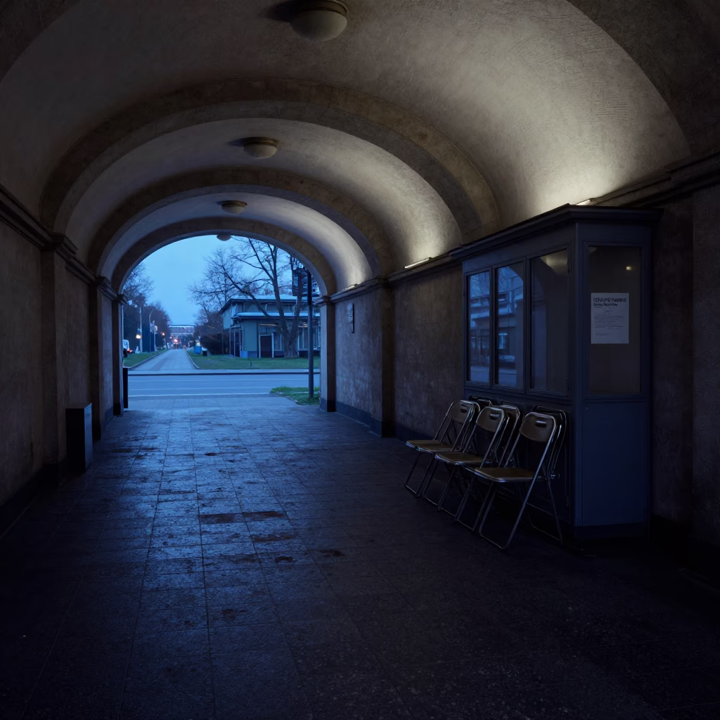 Platform Condensation in Berlin at The Still Hours Before Dawn Light in in Berlin, Germany