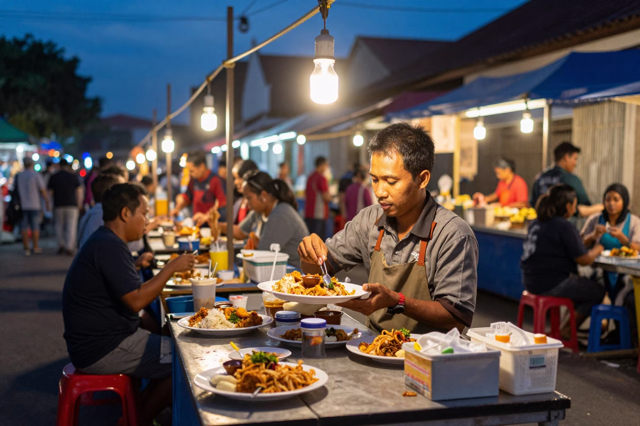 Plating Dinner in Denpasar in in Denpasar, Indonesia