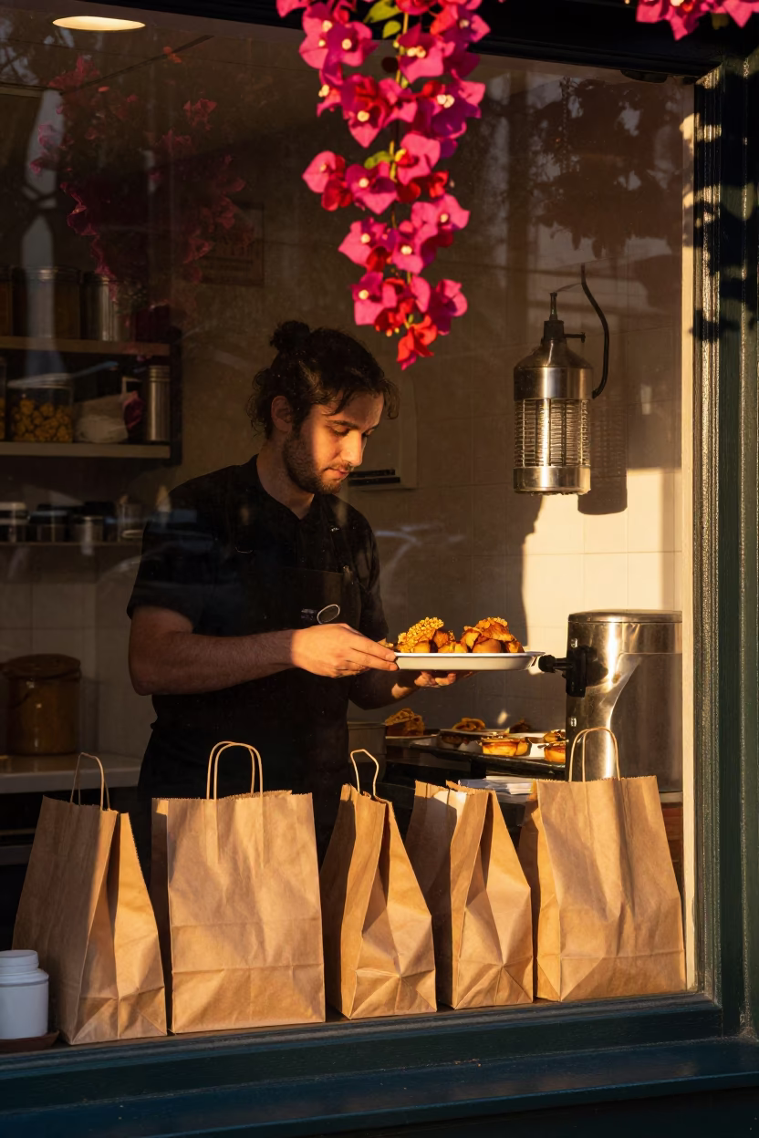 Plating Food in London in in London, United Kingdom