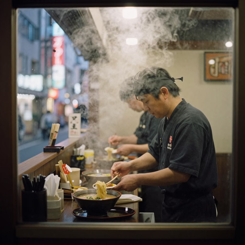 Plating Food in Sapporo in in Sapporo, Japan