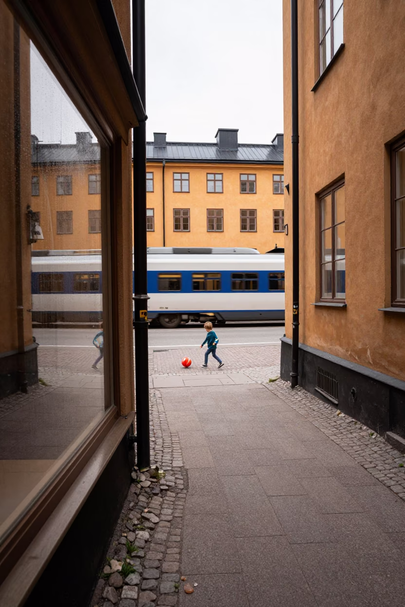 Playing Ball in Stockholm in in Stockholm, Sweden
