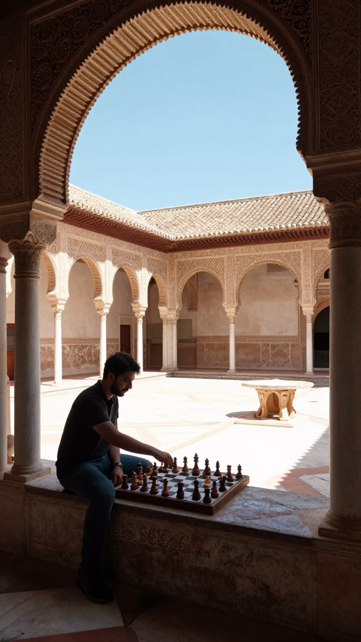 Playing Chess in Granada in in Granada, Spain