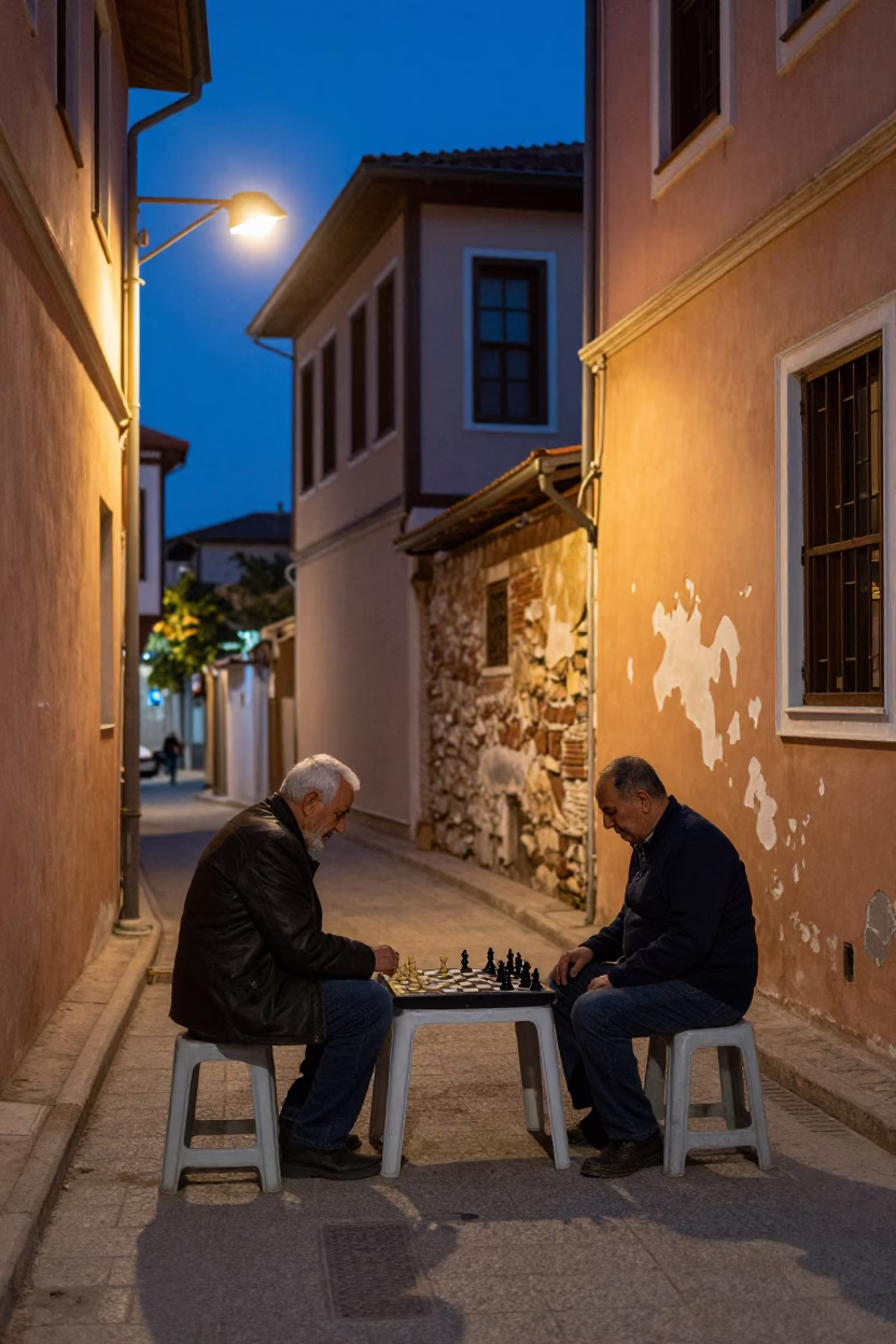 Playing Chess in Izmir in in Izmir, Turkey
