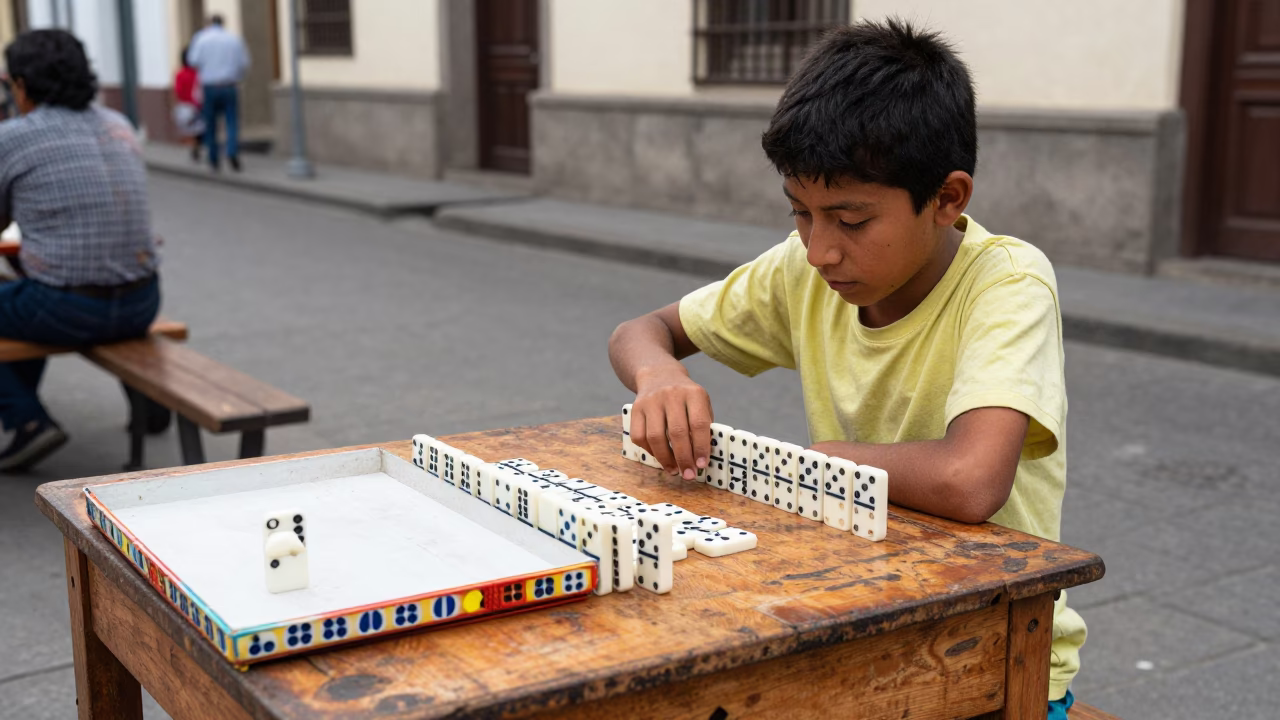 Playing Dominoes in Lima in in Lima, Peru
