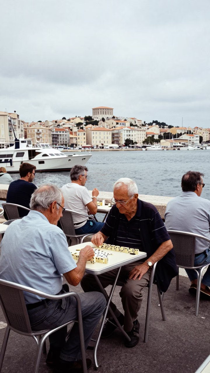 Playing Dominoes in Marseille in in Marseille, France