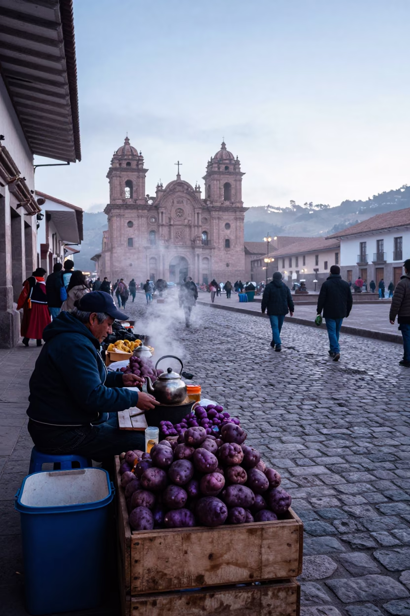 Plaza Life in Cusco in in Cusco, Peru