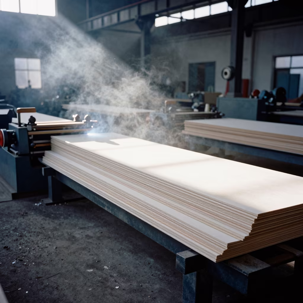 Plywood Veneer Peeling in Bharuch Factory Bay in in a welding bay near Bharuch