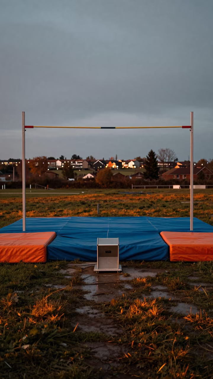 Pole Vault Pit Twilight Rosario Fields in near open fields near Rosario