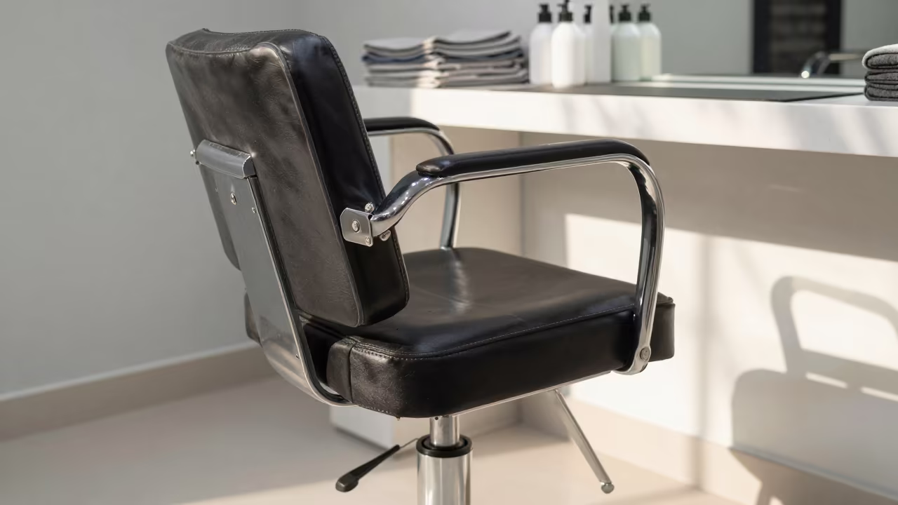 Polished Mirror Chair Booster in Visakhapatnam Nail Studio in inside a nail studio near Visakhapatnam