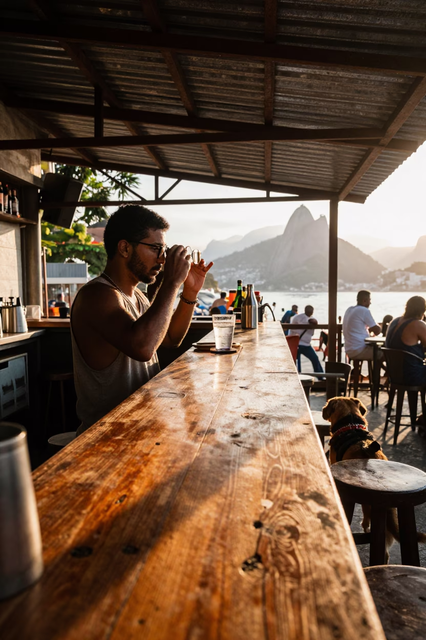 Polishing Glasses in Rio De Janeiro in in Rio de Janeiro, Brazil
