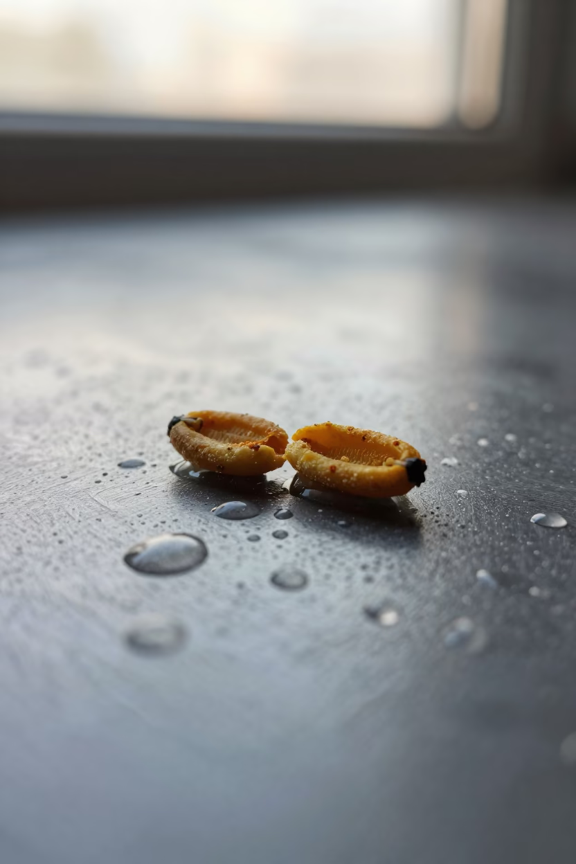 Pollen Grains on Stamen Rain Metal Moscow in across a rain-beaded metal surface in Moscow