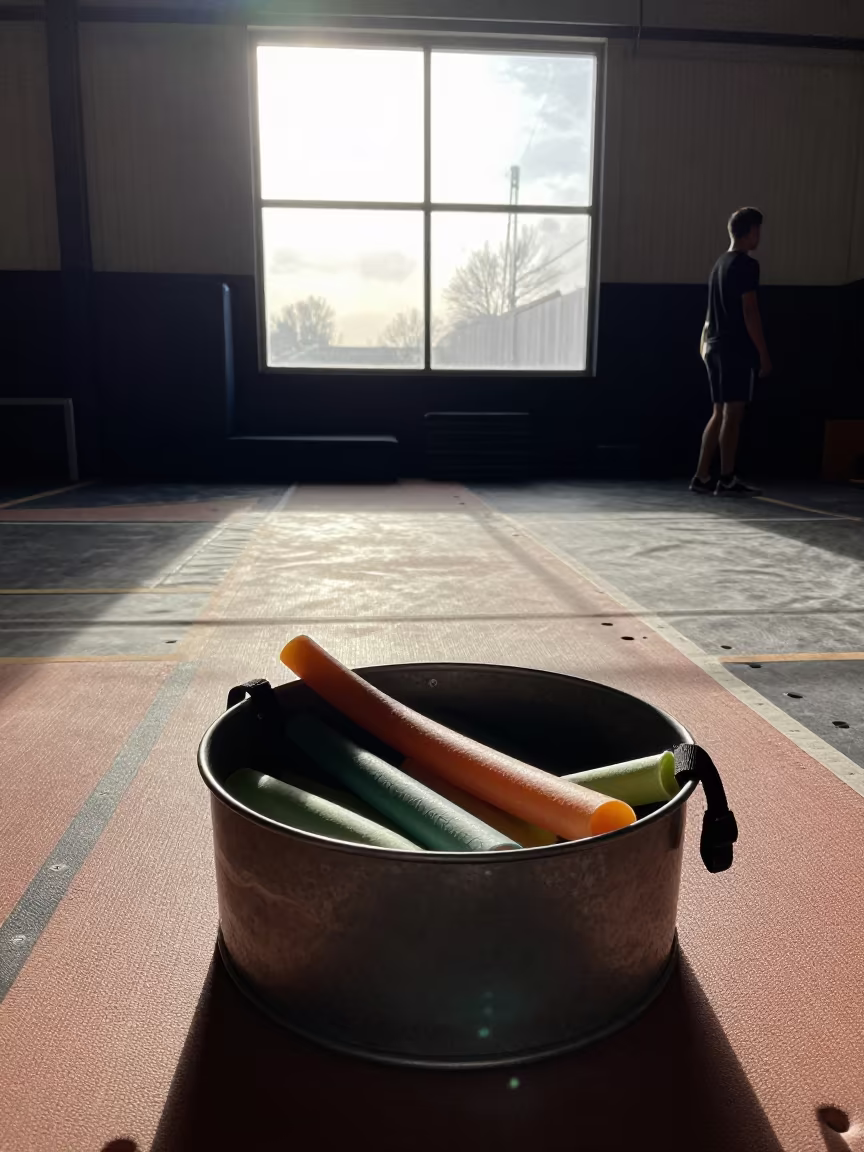 Pool Noodle Repair Bin Awka Gym Light in inside a climbing gym warmup zone in Awka