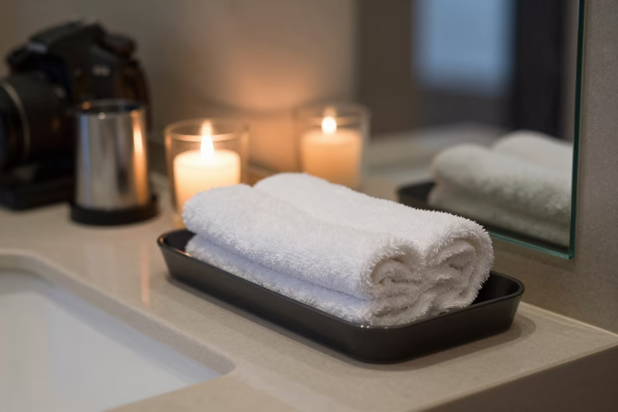 Pool Towel Card Punch Tray in Kuala Lumpur Breakfast Room in inside a breakfast room before opening in Kuala Lumpur