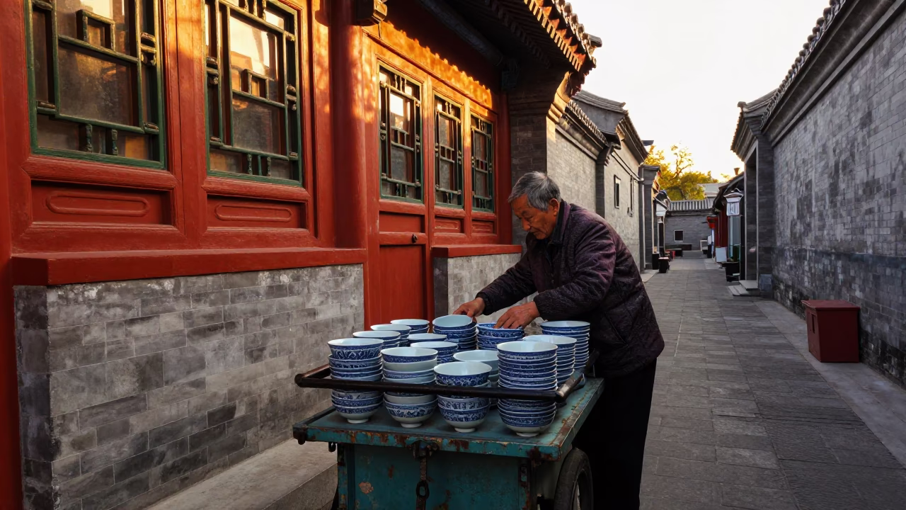 Porcelain Bowls in Beijing in in Beijing, China