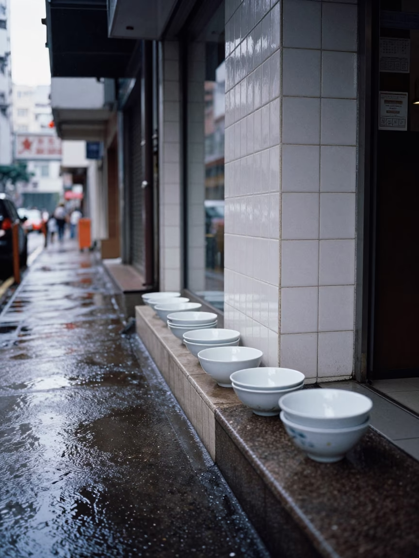 Porcelain Bowls in Hong Kong in in Hong Kong, Hong Kong