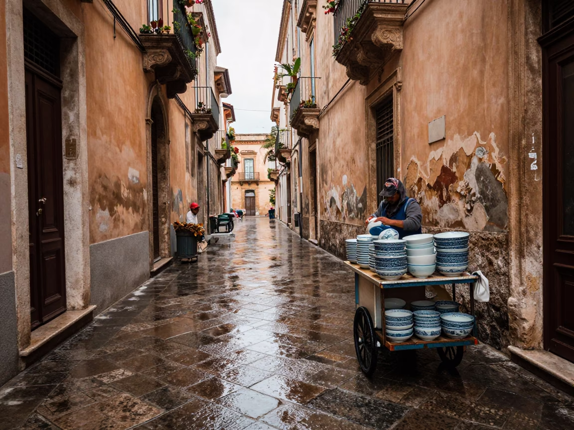 Porcelain Bowls in Palermo in in Palermo, Italy