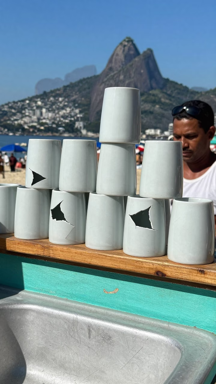 Porcelain Cups in Rio De Janeiro in in Rio de Janeiro, Brazil